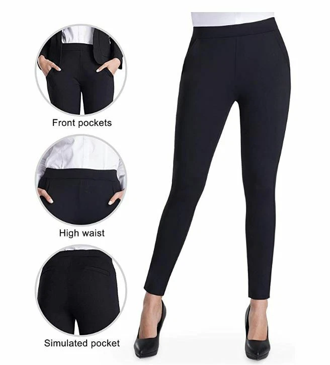 Harsmile Yoga Dress Pants Women Pockets Business Casual High Waist Office  Work