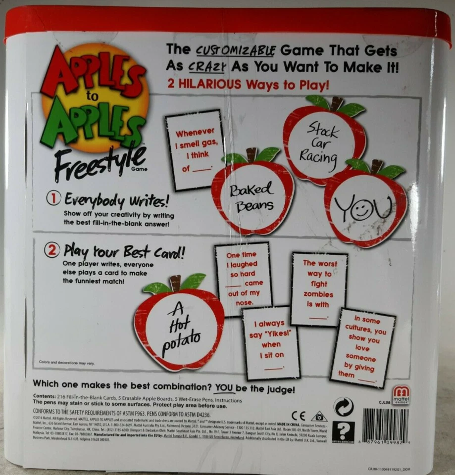 Apples to Apples Freestyle Word Play Game By Mattel Family Fun - Image 2 of 3