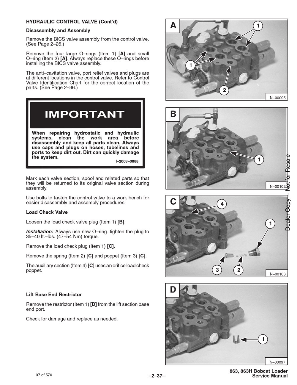Bobcat 863 863hf Highflow Skid Steer Service Manual 2010 Rev 570 PG 6900648  | eBay