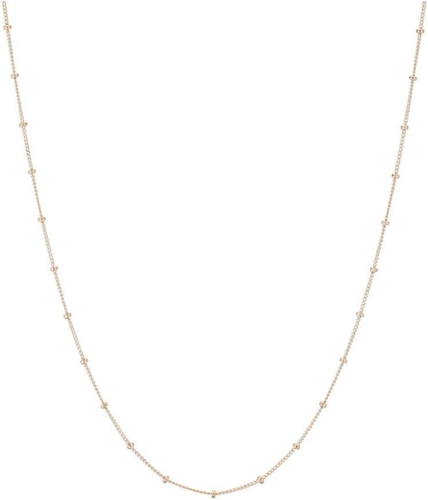 Solid 925 Sterling Silver Gold Filled White Gold Satellite Bead Station Chain... - Picture 8 of 12