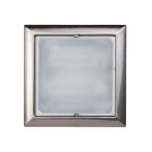 Litecraft Recessed Downlight Square Ceiling Spotlight - Satin Chrome Clearance