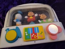 MATTEL Crib Activity Music Toy DISNEY Mickey Minnie Mouse  Donald Duck BABY VTG