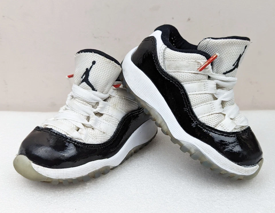Air Jordan 11 Retro Low TD Concord Shoes 6C Toddler Child Kid (505836-153) Black - Image 2 of 4