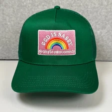 Amy Brown Comedy God is Sassy Trucker Hat Cap Green Snapback Otto Brand