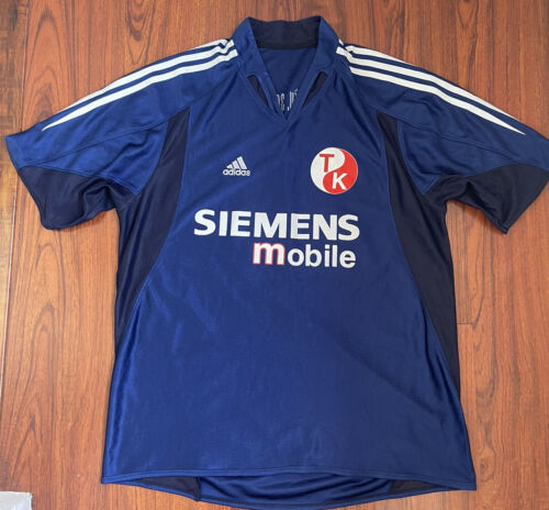 Real Madrid Siemens Mobile Adidas TK Men’s Soccer Jersey XL Custom - Afbeelding 1 van 4