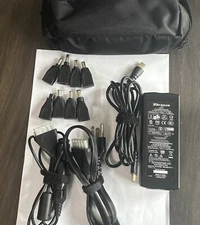 Targus AC/DC Notebook Power Adapter APM10 Carrying Case w/ 8 Adapters & cords