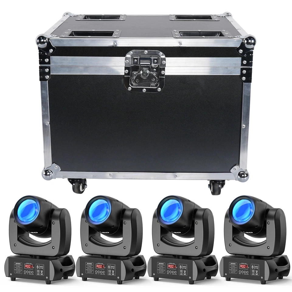 4x 150W LED Beam Moving Head 18 Prisma Gobo Bühnenlicht DMX dj Spot Lichteffekt - Bild 2 von 4