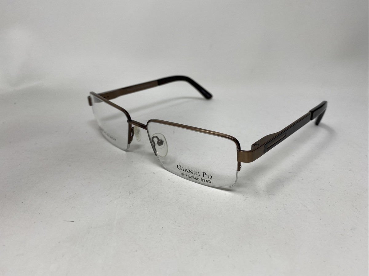 GIANNI PO EYEGLASSES 55 55/17/140 BROWN FLEX HINGE H552 | eBay