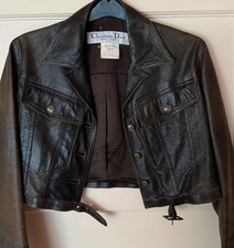Dior Biker Jacket Leather Vintage 2001 John Galliano For Christian Dior