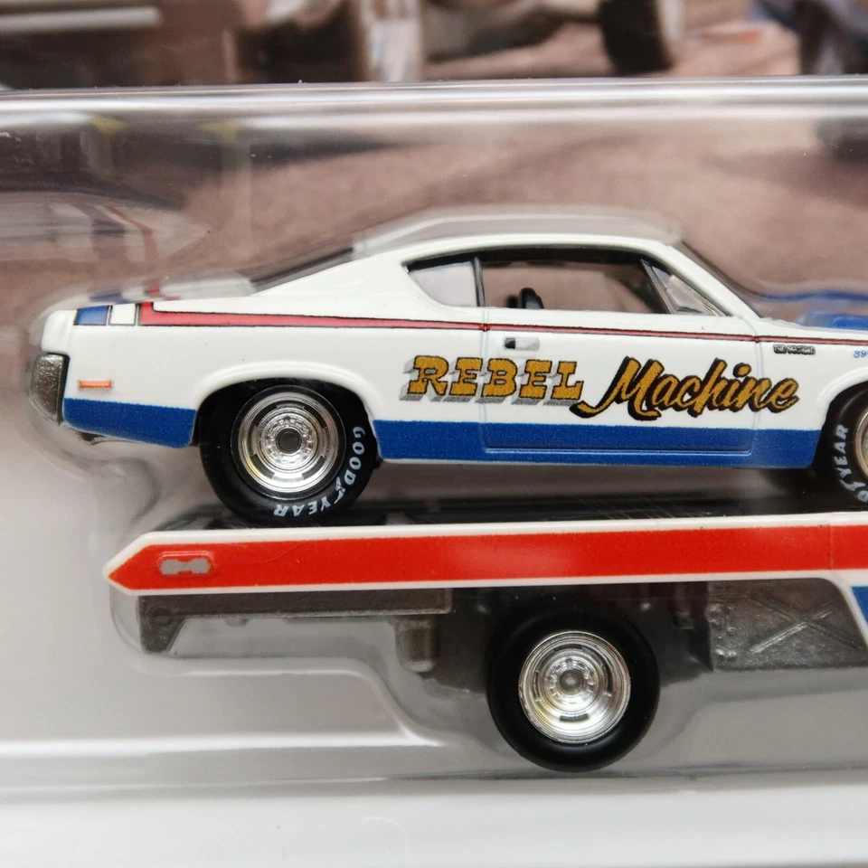 HOT WHEELS AMC REBEL MACHINE WIDE OPEN TEAM TRANSPORT 43 HCR38 NUOVO - Immagine 4 di 4