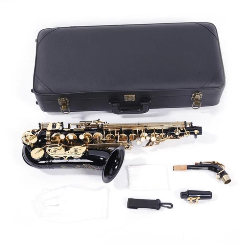 Professional Brass Band Eb E-flat Alto Saxophone Sax Black w/ Carry Case
