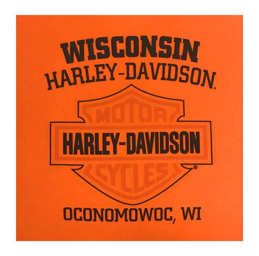 H Davidson Men's Bar & Shield 3D Long Sleeve Crew Neck Shirt