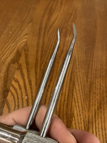 2 HU-FRIEDY ELEVATOR CROSS BAR HANDLE DENTAL TOOLS 1L & 1R Right Left East West - Picture 18 of 20