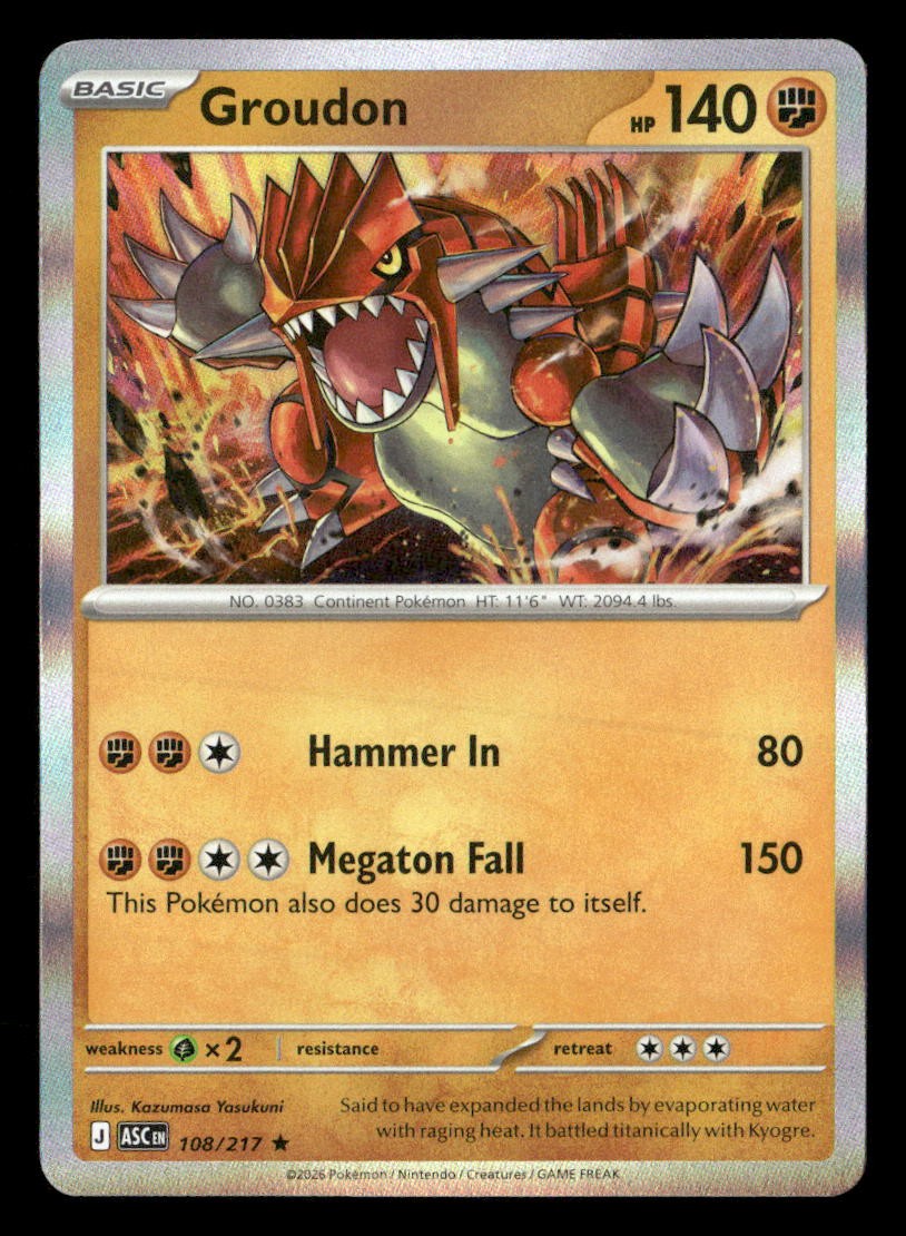 Pokemon Groudon #108/217 tcg Near Mint or Better