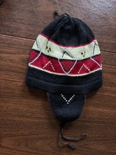 Kids baby alpaca hat warm multicolored