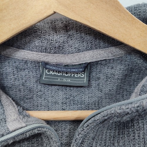 Craghoppers Quarter Zip Outdoor Pullover Jumper Sweater Mens Small Grey - Picture 4 of 12