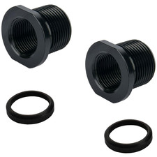 Thread Protector, 1/2 X 28 to 5/8X24 with Crush Washer Steel 2 Pack 