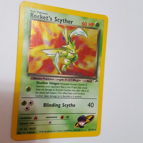 Pokemon TCG Gym Heroes Rocket's Scyther Holo- Near Mint Card