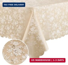 Smiry Rectangle Table Cloth, Waterproof Heavy Duty Vinyl Tablecloths, Wipeable W
