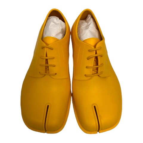 Maison Margiela S58Wq0125 Tabi Rubber Shoes Lowfa Derby Lace-Up Yellow Women'S - Picture 2 of 9