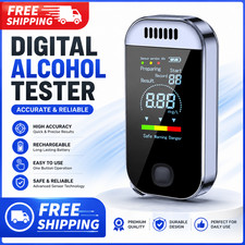 NEW Digital Breath Alcohol Tester Professional Breathalyzer With LCD Display USB