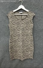 Nine West Women's Leopard Print Sleeveless Knit Sheath Dress NWT Sz S
