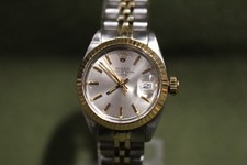 Ladies Rolex 6917 Date Model 26mm Two Tone Automatic Wristwatch Silver Dial