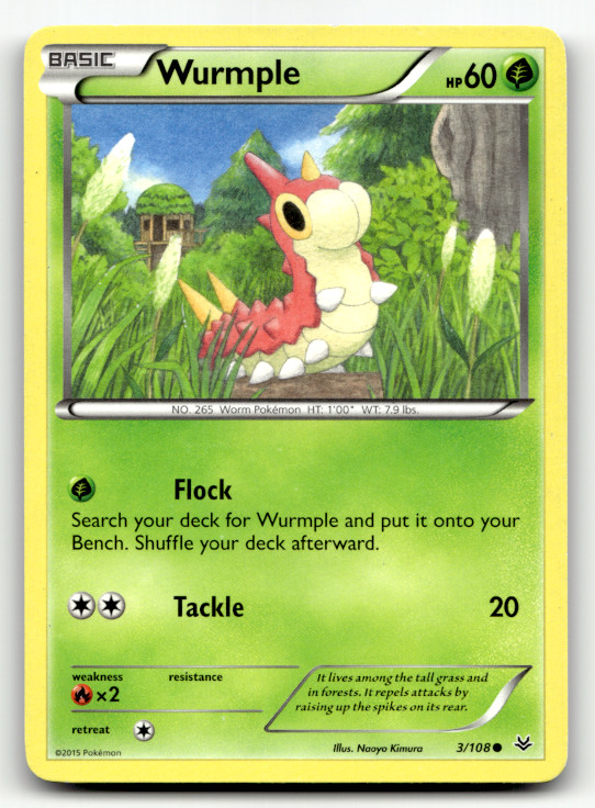 Wurmple 3/108  Common XY - Roaring Skies LP