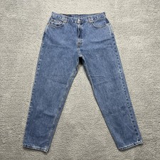 Vintage Levis 560 Jeans Womens 16 Blue Medium Wash Loose Fit Straight Leg Denim