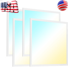 4-Pack LED Flat Panel Lights 15W 40W Dimmable 5CCT 2x2FT Drop Ceiling Fixtures