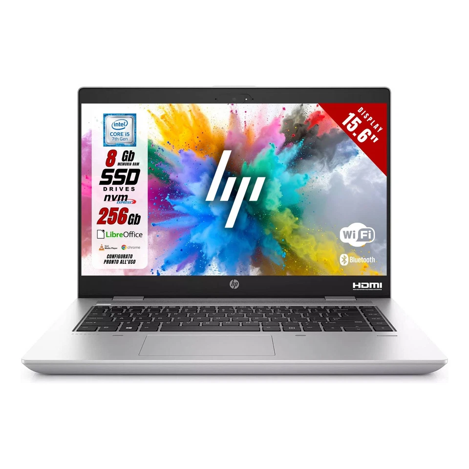 Notebook Pc Portatile HP 650 G4 15,6" i5-7200U 8GB 256GB W11 Pro Ricondizionato