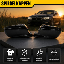 F�r BMW E46 Coupe Cabrio 1999-2006 Spiegelkappen Au�enspiegel Schwarz Paar