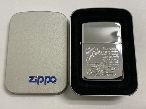 VINTAGE 1996 DRINK CARBONATED COCA COLA HORSE AND WAGON ZIPPO LIGHTER NEW IN BOX