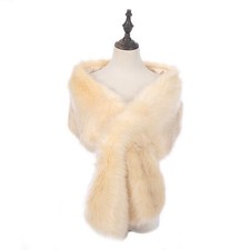 Women's Winter Faux Fur Scarf Neck Warmer Wrap Extra Large Collar Shawl Stole