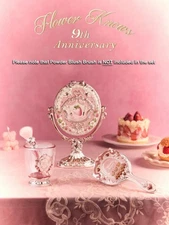 Flower Knows 9th Anniversary, Vanity Mirror, Paddle Hair Brush, Brush Holder