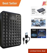 500GB External Hard Drive USB 3.0 Type-C Slim Portable Data Backup Storage