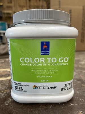 Sherwin Williams Color To Go Satin Interior Sample Paint / Custom Clay Beige/Tan