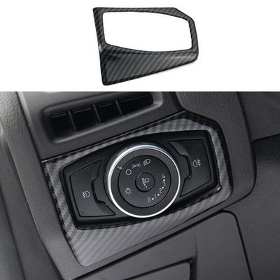 For Ford Focus ST RS ABS Headlight Switch Control Frame Trim 12-18 Carbon Fiber