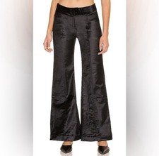 Free People Walk With You Velvet Trouser in Black Sz 6