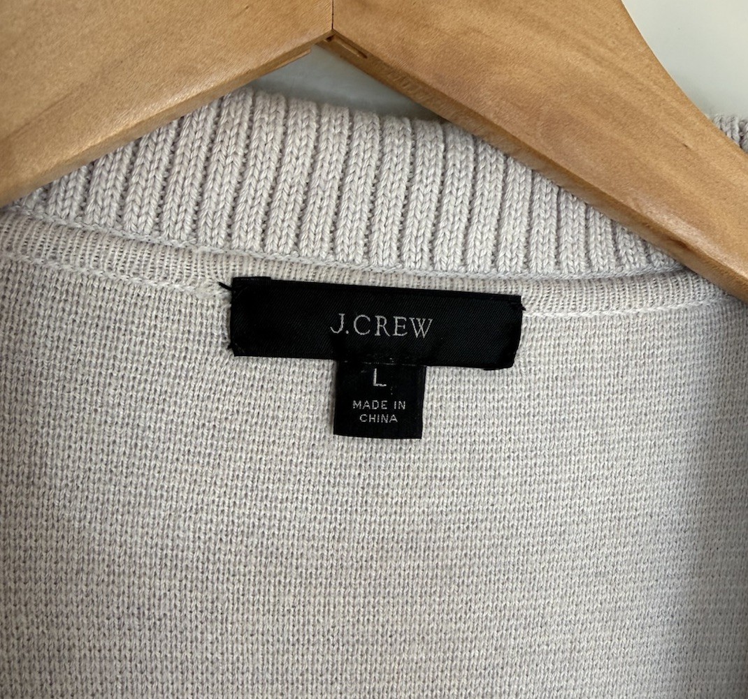 J. Crew Collared Sweater Button Front Jacket Cott… - image 2