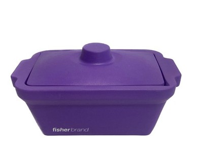 FISHERBRAND 4L Rectangle EVA Lab Cryo Freezer Ice Pan w/ Lid - Purple 03-395-155