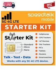 SpeedTalk Mobile SIM Card Starter Kit, Smartphone Cell Phone, GPS Tracker...