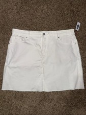 White Denim Mini Skirt Old Navy sz 14 NWT