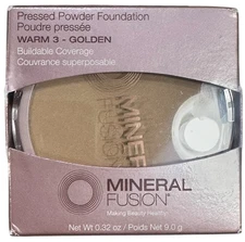 Mineral Fusion Pressed Powder Foundation - Warm 3 Golden - 0.32 oz