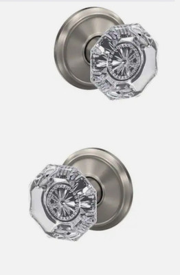 Schlage Alexandria Knob Set W/ Alden Rose Non Turning Hall Closet Satin Nickel