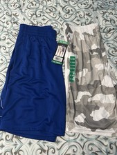 Youth XL 18-20 Adidas Shorts 2-pack NEW Elastic Waist White Camo / Blue