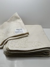 Made In USA, 12 Cloth Napkins 16”x16” Machine Wash/dry Cotton/poly