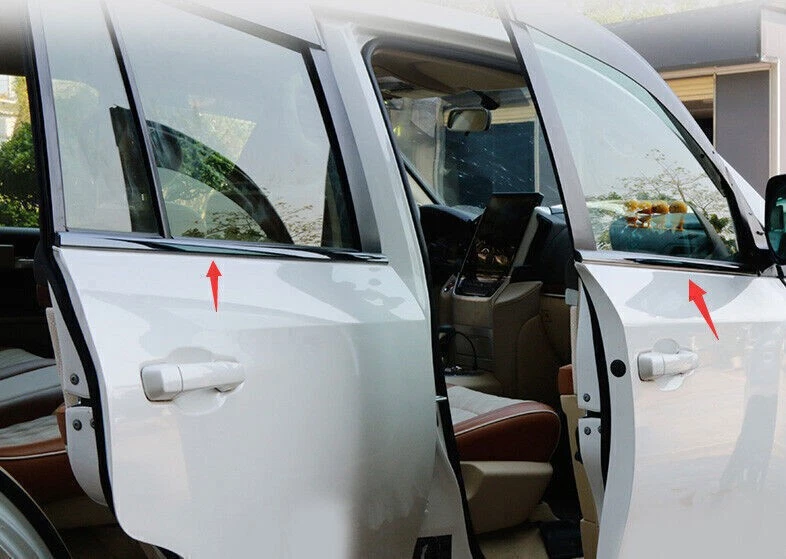 6X Black Stainless Trim Window Molding Lower Strip For Toyota Land Cruiser 08-21 Foto 4 de 4