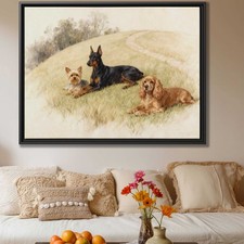 Obra de arte para perros Yorkshire Terrier lienzo doberman decoración de pared retratos de mascotas arte