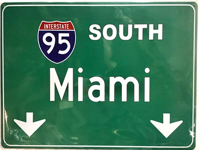FREE SHIPPING! Miami south 12x16 TIN SIGN -BUY or make OFFER B4 it s SOLD! #65